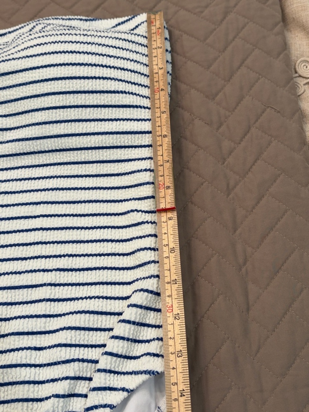 J. Crew White/Blue Stripe Gemma Bandeau Scrunchie One-Piece/NWT/12 - Picture 16 of 16